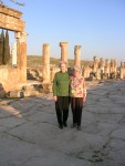 Gladys and Dorothy on the Cardo in Hieropolis