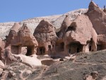 Carved rocks in Cappadocia