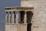 The Northern porch of the temple of Erechtonius. This part of the temple is dedicated to Athena.  The six maidens holding up the walls are called Caryatids because the models for them were women from Karyes, in Lakonia